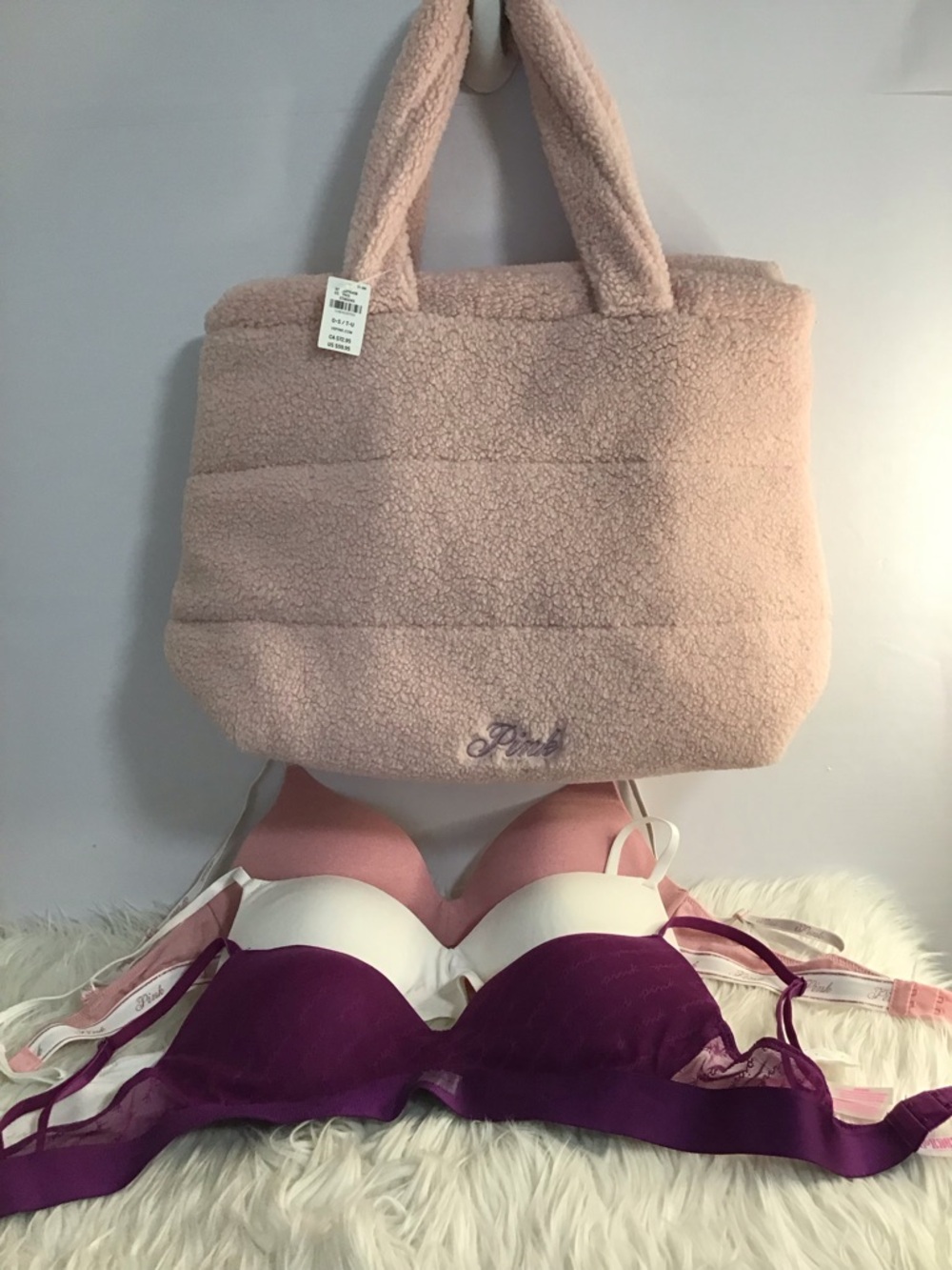 PINK Victoria’s Secret wireless Bras36 B Bundle of 3 Bag Giveaway